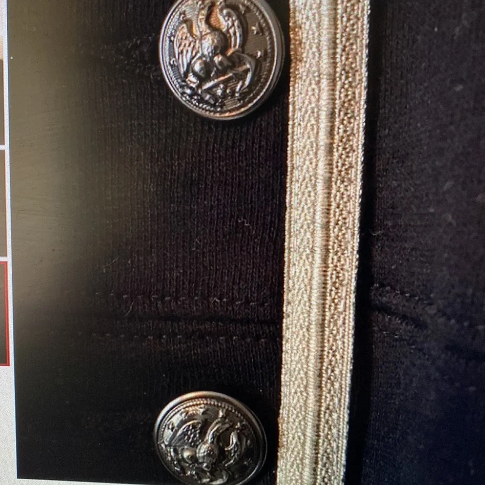 Denim & Supply Ralph Lauren Black Coat with White Trim - Picture 7 of 13